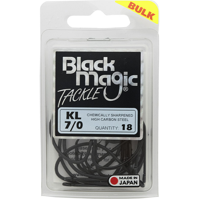 Black Magic KL Hooks bulk 7/0 pk18 - Boat Parts, Boat Accessories
